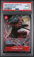 2025 One Piece Prb02-Premium Booster -One Piece Card the Best- Vol.2 Trafalgar Law Alternate Art #002 PSA 10
