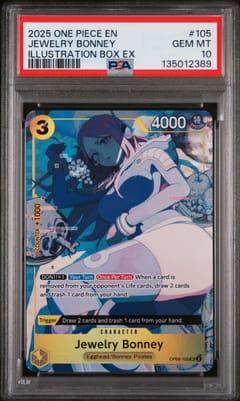 2025 One Piece Promos Jewelry Bonney Illustration Box Ex #105 PSA 10