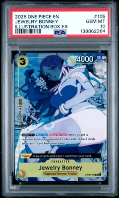 2025 One Piece Promos Jewelry Bonney Illustration Box Ex #105 PSA 10