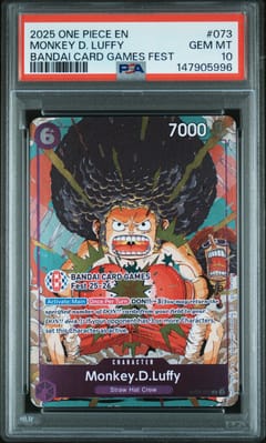 2025 One Piece Promos Monkey D. Luffy Bandai Card Games Fest #073 PSA 10
