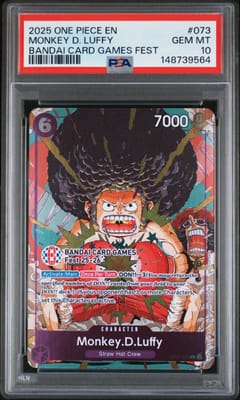 2025 One Piece Promos Monkey D. Luffy Bandai Card Games Fest #073 PSA 10