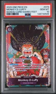2025 One Piece Promos Monkey D. Luffy Bandai Card Games Fest #073 PSA 10
