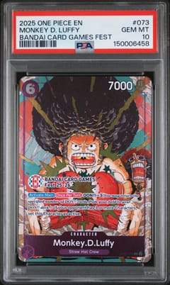 2025 One Piece Promos Monkey D. Luffy Bandai Card Games Fest #073 PSA 10