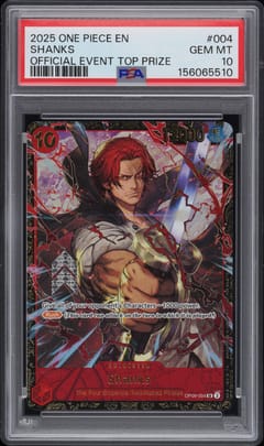 2025 One Piece Promos Shanks Official Event Top Prize #004 PSA 10