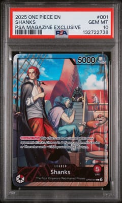 2025 One Piece Promos Shanks Psa Magazine Exclusive #001 PSA 10