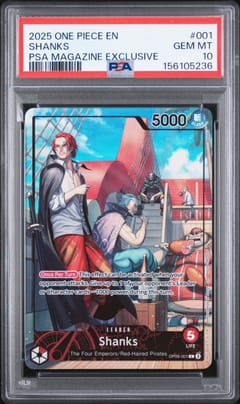 2025 One Piece Promos Shanks Psa Magazine Exclusive #001 PSA 10