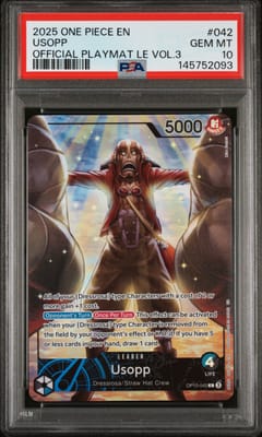2025 One Piece Promos Usopp Official Playmat Limited Edition Vol.3 #042 PSA 10