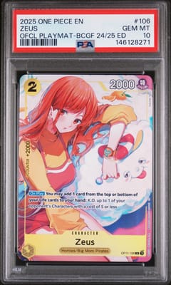 2025 One Piece Promos Zeus Official Playmat -Bandai Card Games Fest 24-25 Edition- #106 PSA 10