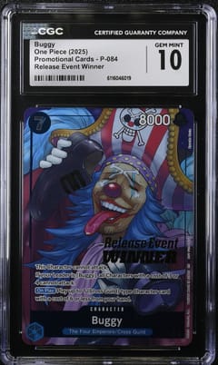 2025 One Piece Promotional Cards Buggy Release Event Winner #P-084 CGC 10