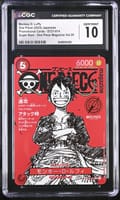 2025 One Piece Promotional Cards Japanese Monkey D. Luffy One Piece Magazine Vol.20 #ST21-014 CGC 10