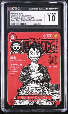2025 One Piece Promotional Cards Japanese Monkey D. Luffy One Piece Magazine Vol.20 #ST21-014 CGC 10