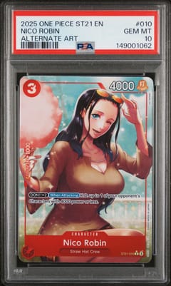 2025 One Piece Starter Deck St21-Ex Gear 5 Nico Robin Alternate Art #010 PSA 10