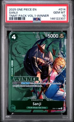 2025 One Piece Tournament Pack Vol.1 Sanji Winner #014 PSA 10