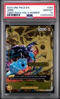 2025 One Piece Tournament Pack Vol.3 Jinbe Winner #055 PSA 10
