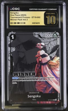 2025 One Piece Tournament Promos Sengoku Winner Pack Vol.3 #ST19-002 CGC 10  Pristine