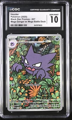 2025 Pokemon Black Star Promos - Mega Evolution MEP EN Haunter Mega Gengar ex Mega Battle Deck (Holo) #027 CGC 10