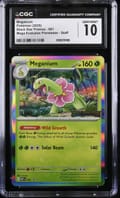 2025 Pokemon Black Star Promos Meganium Mega Evolution Prerelease Staff #001 CGC 10