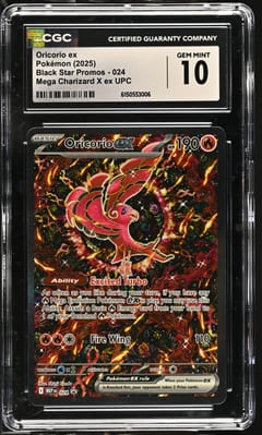 2025 Pokemon Black Star Promos Oricorio ex Mega Charizard X ex UPC #024 CGC 10