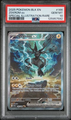 2025 Pokemon Blk En-Black Bolt Zekrom Ex Special Illustration Rare #166 PSA 10