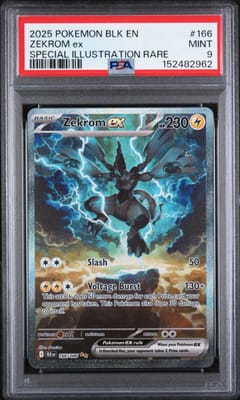 2025 Pokemon Blk En-Black Bolt Zekrom Ex Special Illustration Rare #166 PSA 9