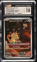 2025 Pokemon Destined Rivals - DRI EN Team Rocket's Meowth Illustration Rare Holo #203/182 CGC 10
