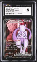 2025 Pokemon Destined Rivals Team Rocket's Mewtwo ex Ultra Rare Holo #213/182 CGC 9