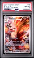 2025 Pokemon Dri En-Destined Rivals Blaziken Illustration Rare #192 PSA 10