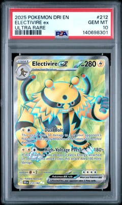 2025 Pokemon Dri En-Destined Rivals Electivire Ex Ultra Rare #212 PSA 10