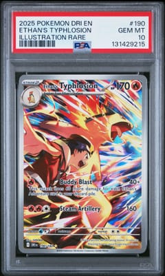 2025 Pokemon Dri En-Destined Rivals Ethan's Typhlosion Illustration Rare #190 PSA 10