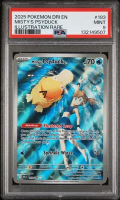 2025 Pokemon Dri En-Destined Rivals Misty's Psyduck Illustration Rare #193 PSA 9