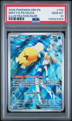 2025 Pokemon Dri En-Destined Rivals Misty's Psyduck Illustration Rare #193 PSA 10