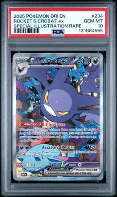 2025 Pokemon Dri En-Destined Rivals Rocket's Crobat Ex Special Illustration Rare #234 PSA 10