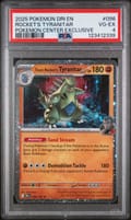 2025 Pokemon Dri En-Destined Rivals Rocket's Tyranitar Pokemon Center Exclusive #096 PSA 4
