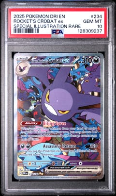 2025 Pokemon Dri En-Destined Rivals Team Rocket's Crobat Ex Special Illustration Rare #234 PSA 10