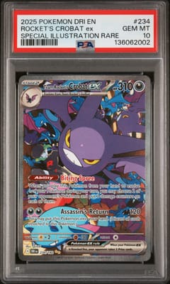 2025 Pokemon Dri En-Destined Rivals Team Rocket's Crobat Ex Special Illustration Rare #234 PSA 10
