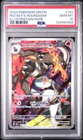 2025 Pokemon Dri En-Destined Rivals Team Rocket's Houndoom Illustration Rare #191 PSA 10