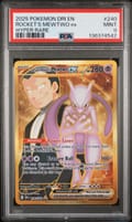 2025 Pokemon Dri En-Destined Rivals Team Rocket's Mewtwo Ex Hyper Rare #240 PSA 9
