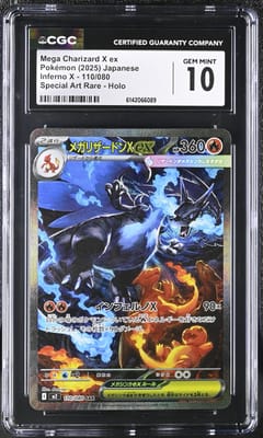 2025 Pokemon Inferno X Japanese Mega Charizard X ex Special Art Rare Holo #110/080 CGC 10