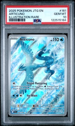 2025 Pokemon Jtg En-Journey Together Articuno Illustration Rare #161 PSA 10