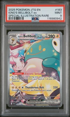 2025 Pokemon Jtg En-Journey Together Iono's Bellibolt Ex Special Illustration Rare #183 PSA 9