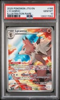 2025 Pokemon Jtg En-Journey Together Lycanroc Illustration Rare #166 PSA 10