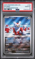 2025 Pokemon Meg En-Mega Evolution Delibird Illustration Rare #152 PSA 10