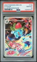 2025 Pokemon Meg En-Mega Evolution Ivysaur Illustration Rare #134 PSA 10