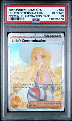 2025 Pokemon Meg En-Mega Evolution Lillie's Determination Special Illustration Rare #184 PSA 10