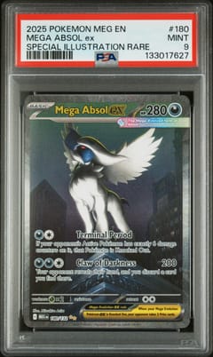 2025 Pokemon Meg En-Mega Evolution Mega Absol Ex Special Illustration Rare #180 PSA 9