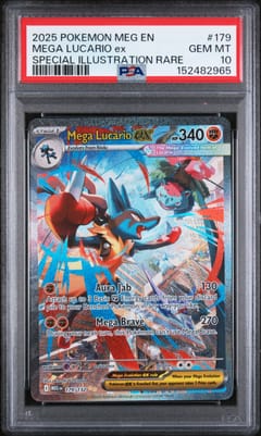 2025 Pokemon Meg En-Mega Evolution Mega Lucario Ex Special Illustration Rare #179 PSA 10