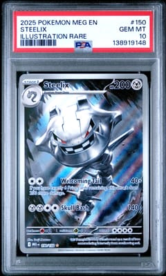 2025 Pokemon Meg En-Mega Evolution Steelix Illustration Rare #150 PSA 10
