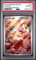 2025 Pokemon Meg En-Mega Evolution Stufful Illustration Rare #154 PSA 10