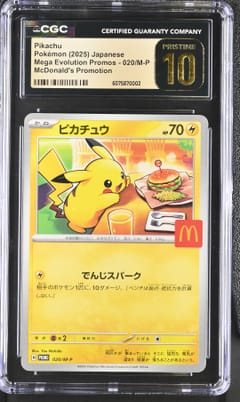 2025 Pokemon Mega Evolution Promos Japanese Pikachu McDonald's Promotion #020/M-P CGC 10 Pristine