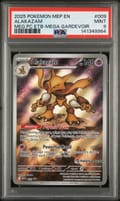 2025 Pokemon Mep En-Me Black Star Promo Alakazam Mega Evolution Pokemon Center Elite Trainer Box-Mega Gardevoir #009 PSA 9